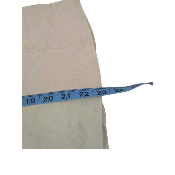 Style & Co Women's Cream Snap Down Top 3/4 Sleeve Collared Utility Top Size Med - Picture 10 of 10